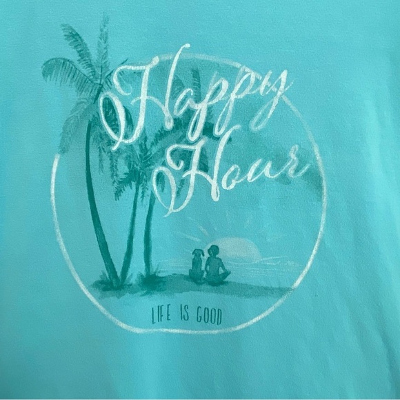 LIFE IS GOOD / Women’s “Happy Hour” Vneck Crusher Tee Classic Fit Size M - Picture 5 of 8